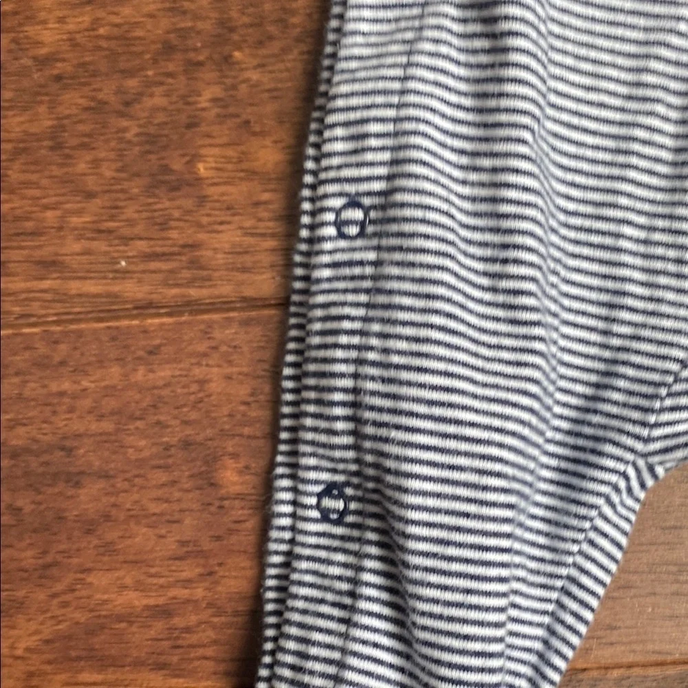 Janie and Jack Blue and White Footies One Piece
